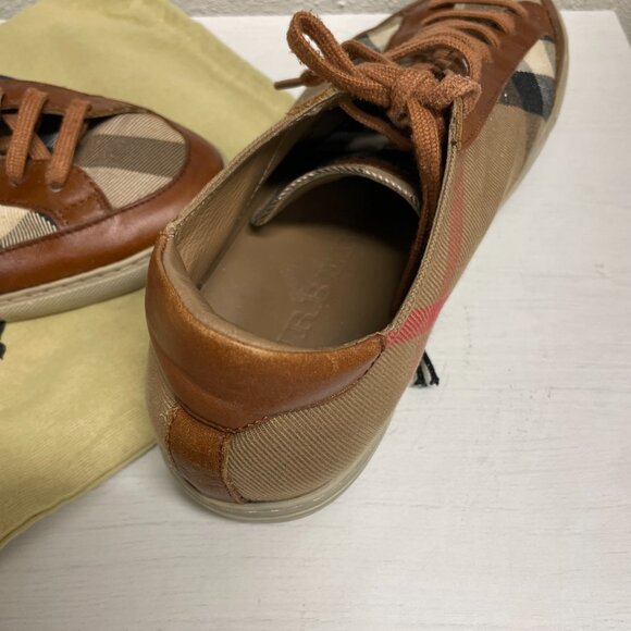 Burberry Brown and Beige Checkered Sneakers - Picture 5 of 5